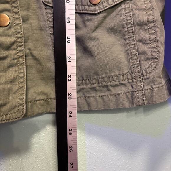Talbots Petite Green Cinch Waist Utility Pockets Jacket Classic Design Size P - Picture 10 of 10
